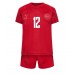 Danimarca Kasper Dolberg #12 Prima Maglia Bambino Mondiali 2022 Manica Corta (+ Pantaloni corti)